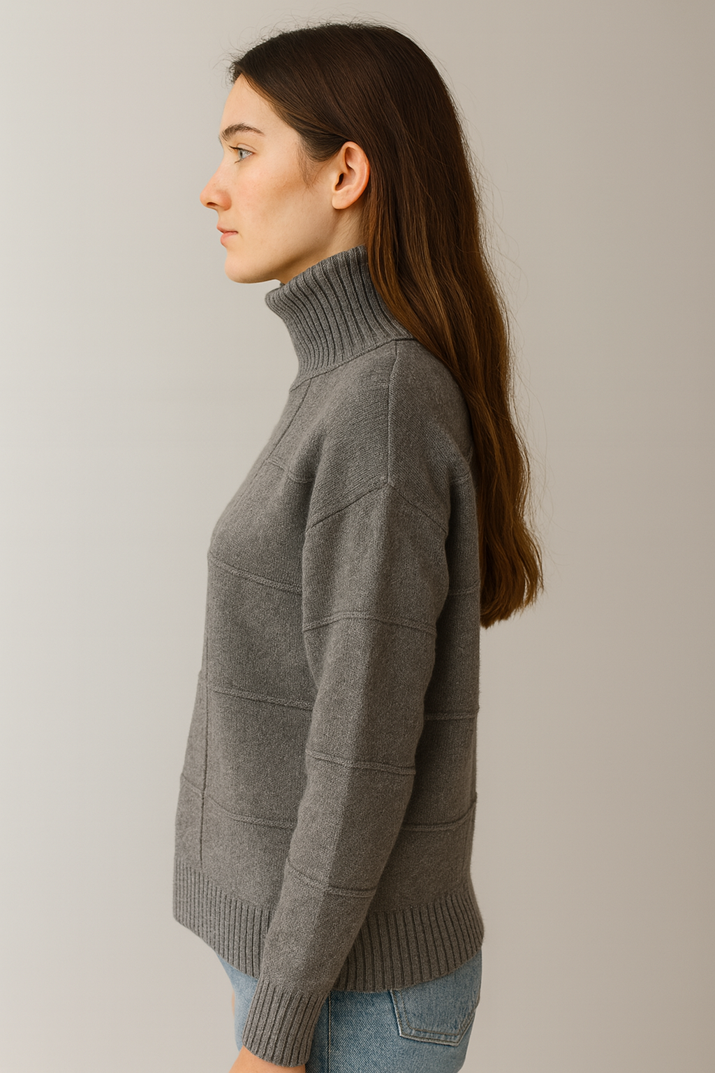 Damestrui van gebreid materiaal