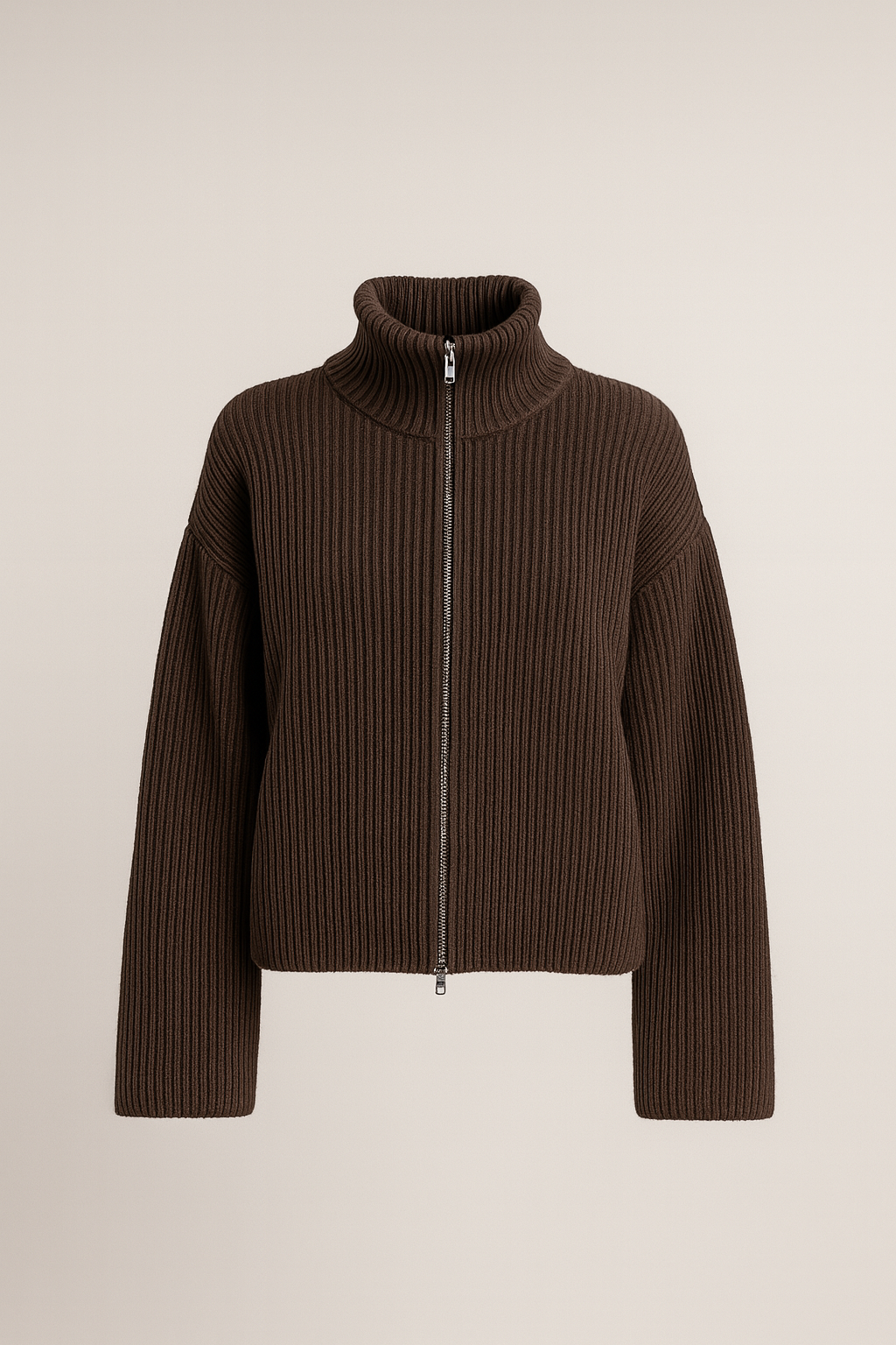 Damesvest van gebreid materiaal