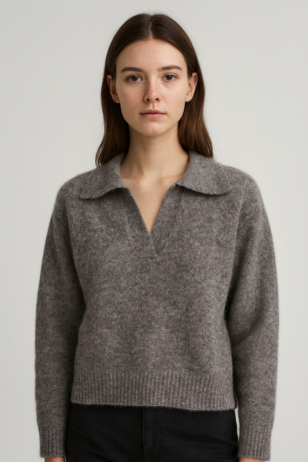 Trui van gebreid materiaal