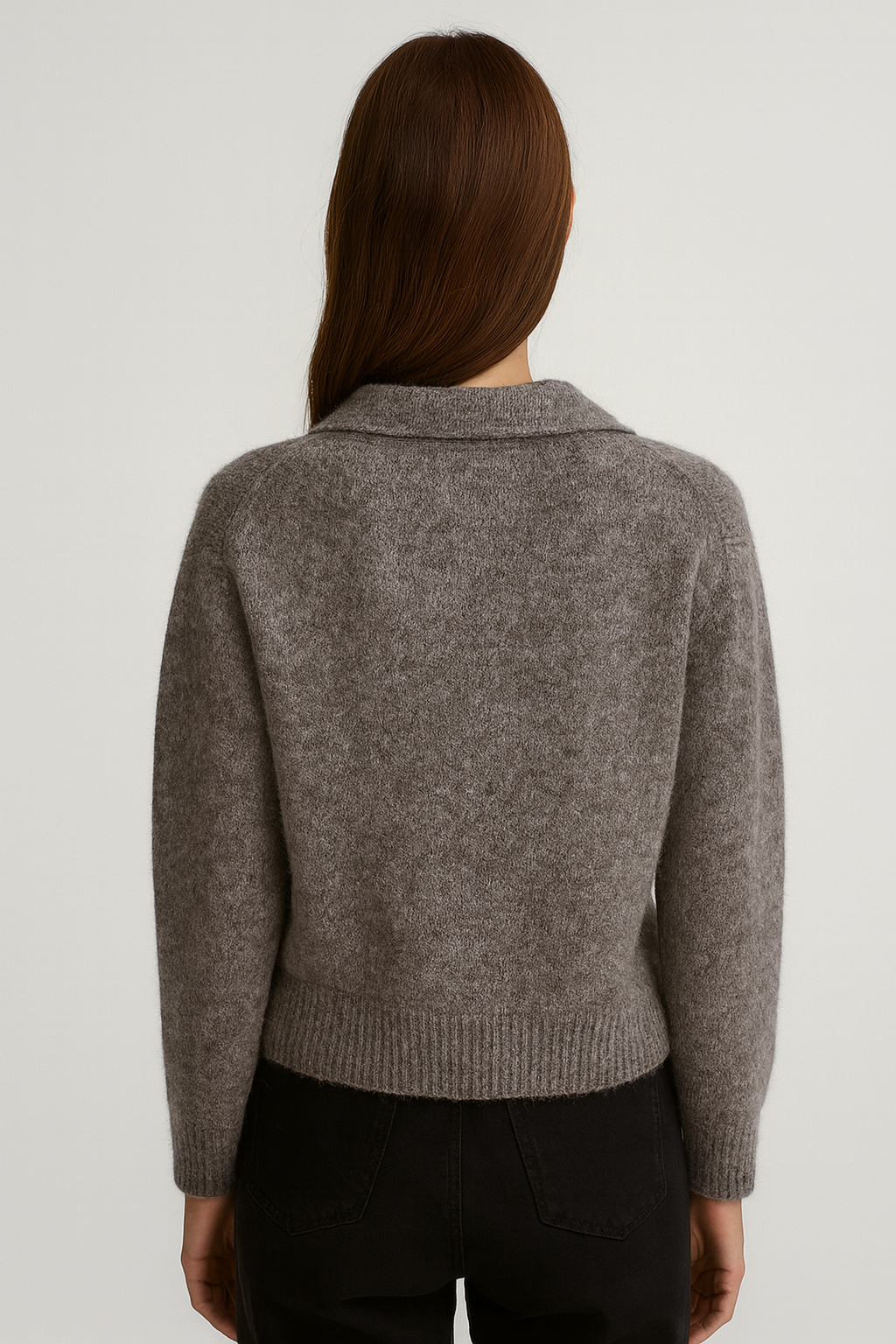 Trui van gebreid materiaal