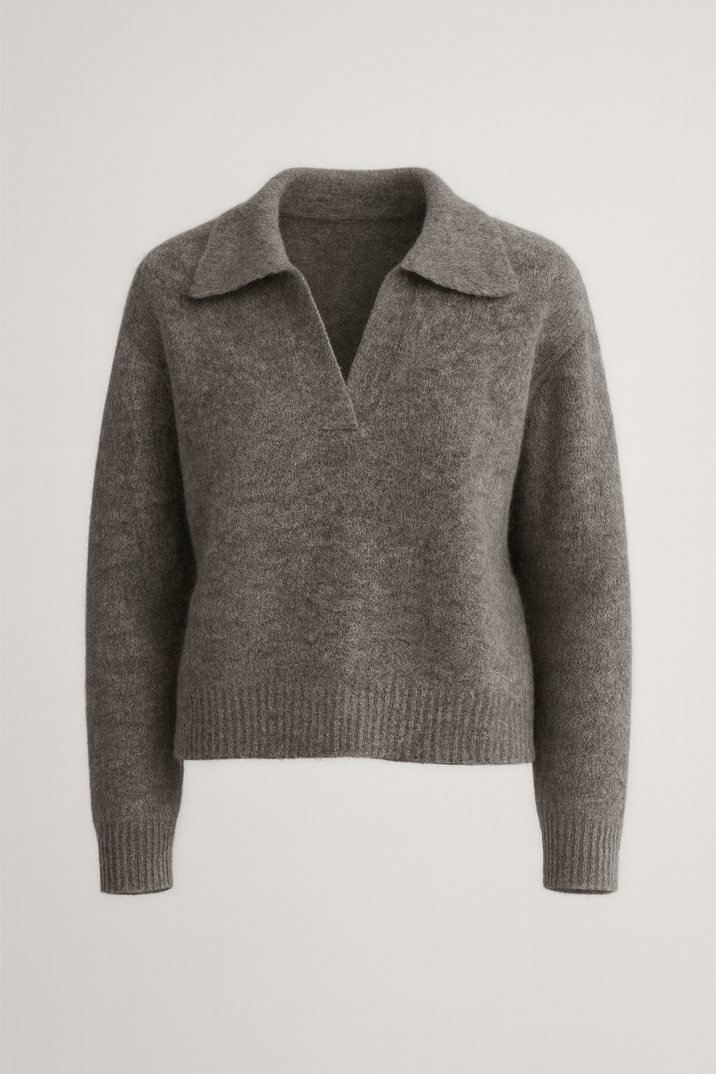 Trui van gebreid materiaal