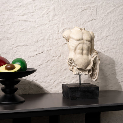 Dekoracyjna rzeźba z żywicy – klasyczne popiersie torsu, 32 cm