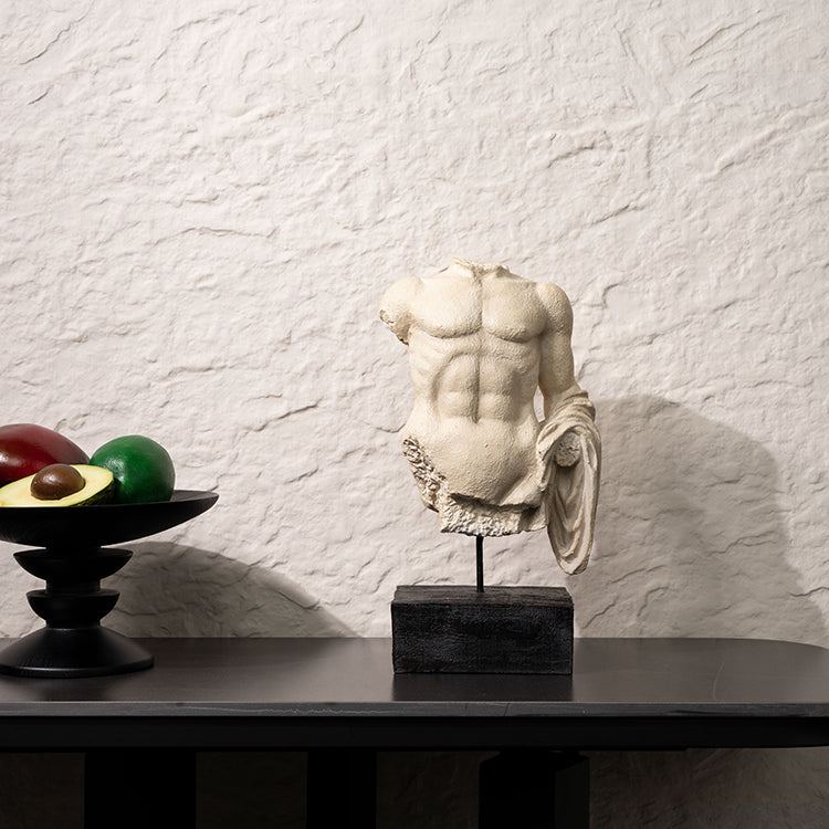 Dekoracyjna rzeźba z żywicy – klasyczne popiersie torsu, 32 cm