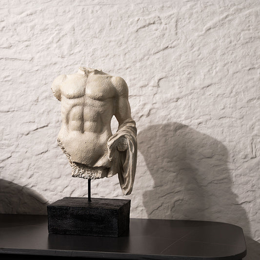 Dekoracyjna rzeźba z żywicy – klasyczne popiersie torsu, 32 cm
